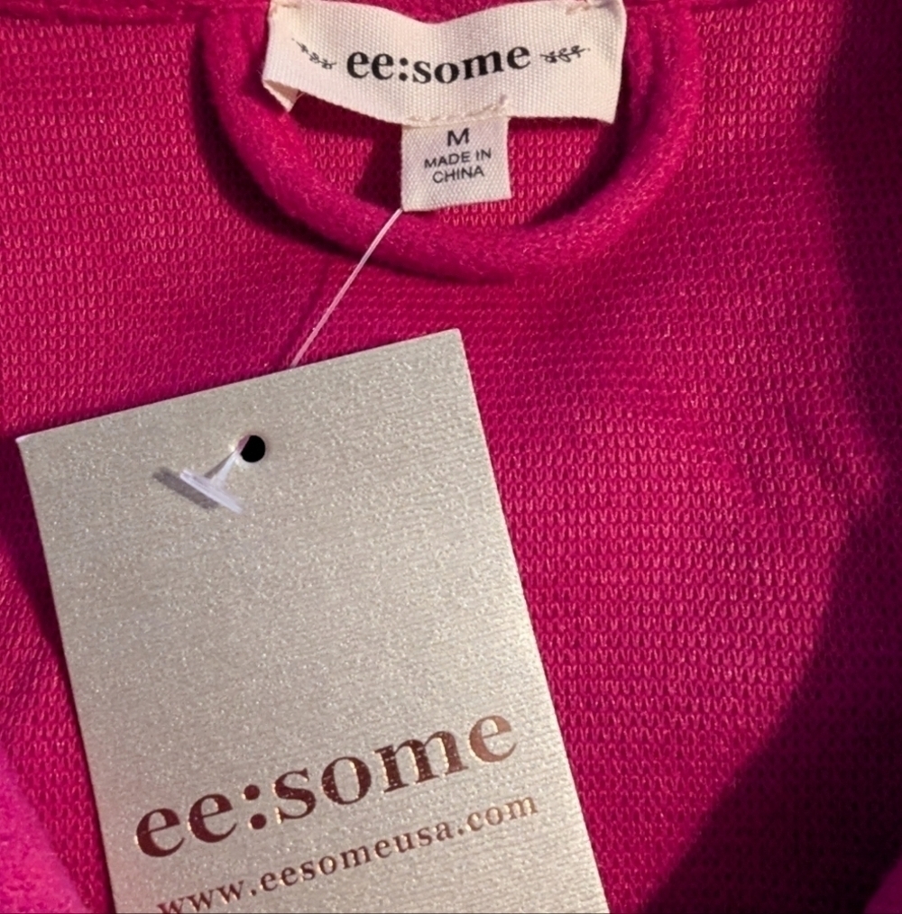 NWT EE:SOME Hot Pink Jacket Size Medium - Picture 5 of 7